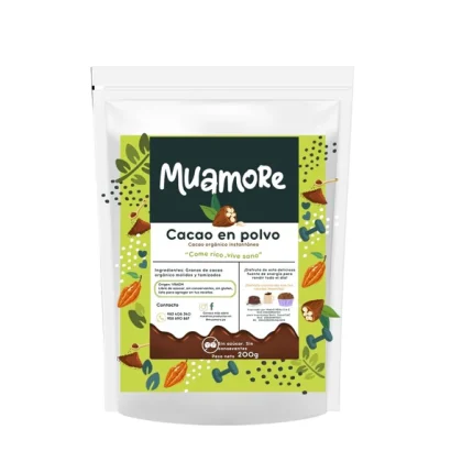 CACAO EN POLVO 100% ORGANICO MUAMORE 200 gr