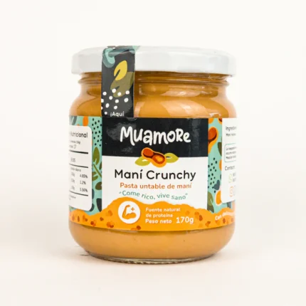 Mantequilla de maní crunchy Muamore