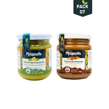 Pack 7 : 01 chocoalmendras 170gr + 01 mante de pistachos 170gr